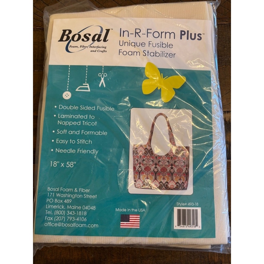 Bosal In-R-Form Plus Double Sided Fusible Foam Stabilizer 18x58 White 493-18